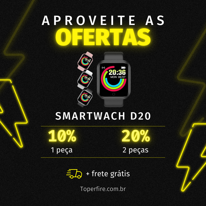 SMARTWACH D20 (LEVE MAIS E PAGUE MENOS)